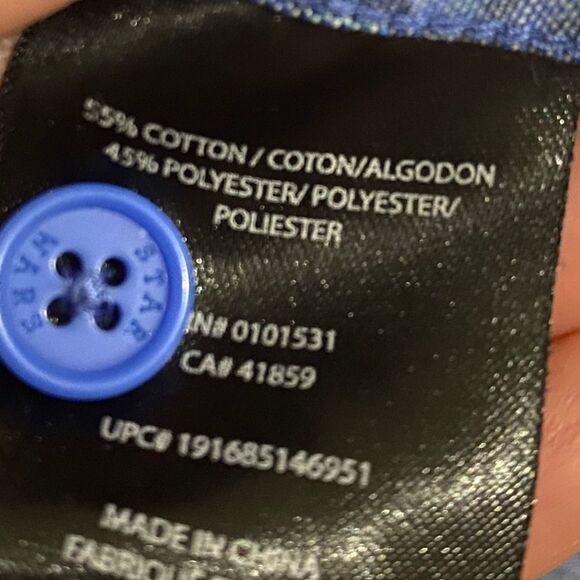 Star Wars Mens Blue Multi Chewbacca Hawaiian/Floral Print Button Down Shirt Sz-S - Picture 6 of 9